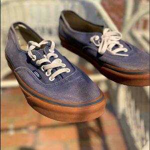 Vans 9.5 blue with brown sole